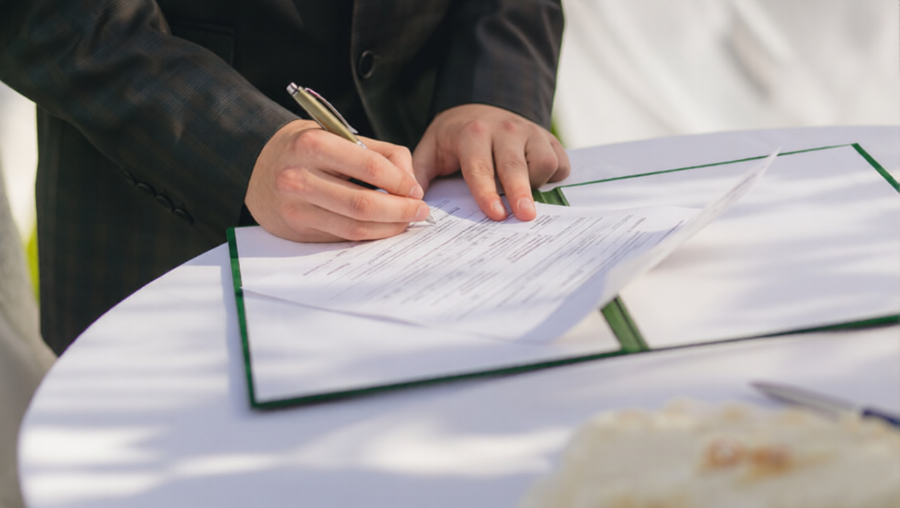signing application for gun ownership license
