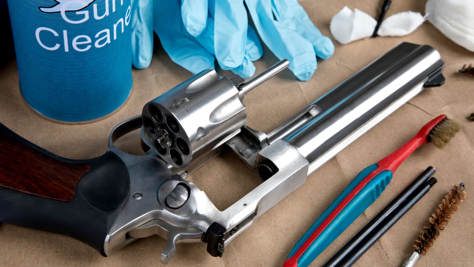 a gun an cleaning kit