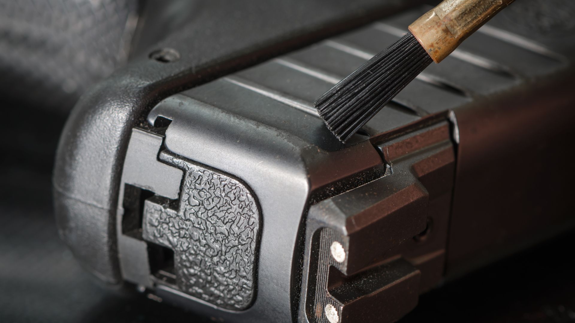 brushing a gun